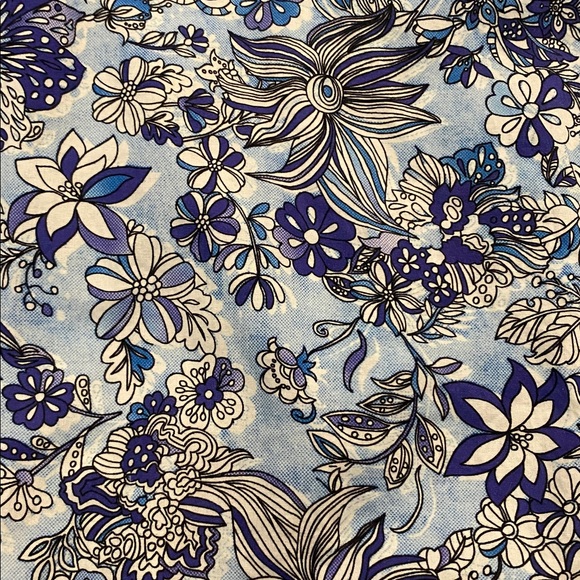 Bertigo Cotton Floral Blue White Button Up Casual Shirt XL - Picture 4 of 12